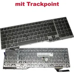 Original Laptop Tastatur QWERTZ für Fujitsu LifeBook ersetzt CP690609-01 CP670825-04 CP629309-03671200484 CP691002-XX / mit Rahmen, mit TrackPoint - Schwarz