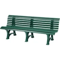 PROREGAL Gartenbank Jamaika | 4-Sitzer in Grün - Bänke für den Außenbereich, witterungs- und UV-beständig aus langlebigem Kunststoff, ideal für Garten, Balkon oder Terrasse.