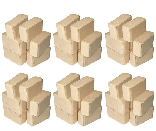 Holzbriketts 6x 10kg - Naturbelassenes Kaminbrikett - Brennstoffe: 6 Packungen zu je 10 kg, ideal für umweltfreundliches Heizen und hohe Wärmeleistung.