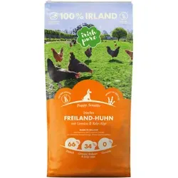 Irish Pure Freiland-Huhn Puppy Trockenfutter - Hundefutter mit 66% Freiland-Huhn, 31% Gemüse & Kelp-Alge, getreidefrei und ideal für empfindliche Welpen. Unterstützt die Verdauung und das Immunsystem.