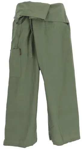 Thai Fischerhose - Wickelhose aus fester Baumwolle - Hosen im Ethno Style, ideal für Yoga und Freizeit, aus 100% Baumwolle, fair gehandelt in Nepal, Unigröße für optimalen Sitz.