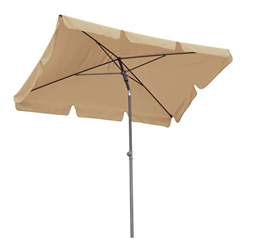 Quick Star Sonnenschirm 200x125cm - Höhenverstellbar & Knickbar - Sonnenschirm 200x125 cm, perfekt für Balkon oder Terrasse. Höhenverstellbar von 170 bis 245 cm und mit Knickfunktion für optimalen Sonnenschutz.