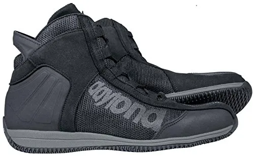 Daytona AC4 WD Schuhe Schwarz Gr. 46 - Hochwertige Motorradstiefel - Motorradstiefel mit Ledermix, Schalthebelverstärkung und anatomisch geformter Klima-Einlegesohle für optimalen Komfort und Schutz.