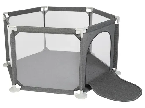 lupilu® Baby-Laufstall - Sicher Spielen für Ihr Kind - Laufgitter für Babys bis 15 kg, mit stabilem Stahlrahmen und praktischem Reißverschluss-Ausgang. Ideal für sicheren Spielspaß und immer im Blick!