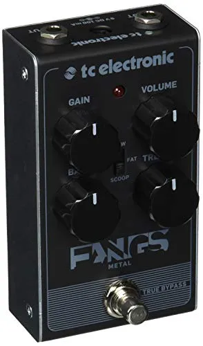 TC Electronic Fangs Metal Distortion - Verzerrer mit immensem Gain für Metal und Hardcore, robustes Metallgehäuse und True Bypass für kraftvolle Sounds.