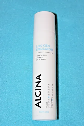 Alcina Basic Line Locken-Emulsion 100 ml Haarcreme - Haarkosmetik für definierte Locken mit Keratin und Panthenol, bietet Anti-Frizz-Effekt, Sprungkraft und natürlichen Glanz.