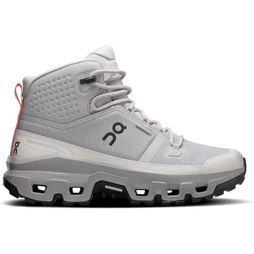On Cloudrock Mid Waterproof Damen Wanderschuhe - Hellgrau - Größe 6,5 - Robuste Damen-Wanderschuhe für jedes Terrain. Mit innovativer CloudTec-Technologie bieten sie optimalen Komfort und Halt bei jedem Wetter.