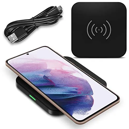 QI Wireless Ladestation kompatibel mit Samsung Galaxy S25 S24 S23 S22 S21 Plus Ultra FE 5G Kabellos Charger Induktives Universal Schnellladegerät Ladematte