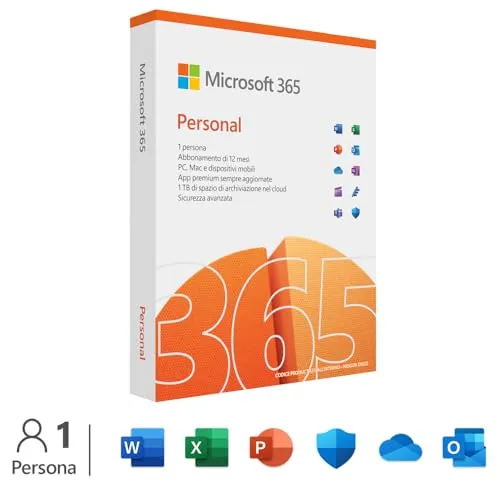 Microsoft 365 Single - 1 Nutzer, Mehrere Geräte, inkl. Microsoft Defender - Systemoptimierung für 1 Nutzer auf bis zu 5 Geräten gleichzeitig, inkl. 1 TB OneDrive Cloudspeicher und Premiumfunktionen in Word, Excel, PowerPoint und OneNote.