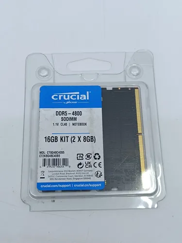 Crucial RAM 16GB Kit (2x8GB) DDR5 4800MHz CL40 - Hochleistungs-Laptop-Speicher, ideal für Gaming und anspruchsvolle Anwendungen