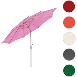 Mendler Sonnenschirm N19, 3m neigbar - flieder - Sonnenschirm mit UV-Schutz 50, ideal für Terrasse oder Balkon. Neigbar für optimale Ausrichtung gegen die Sonne, bequem mit Kurbel zu bedienen.