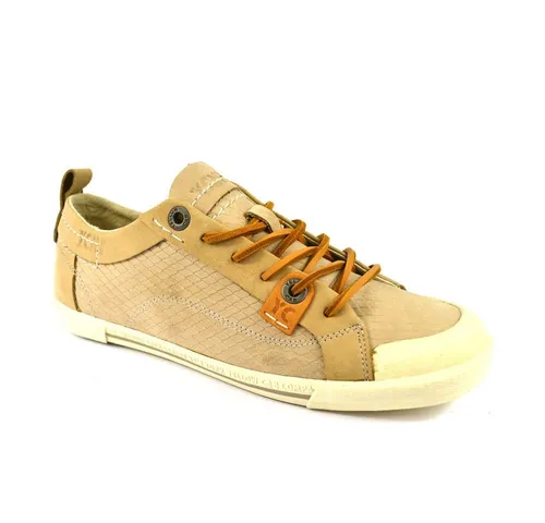Yellow Cab FOXY W Y22035 Leder Sneakers für Damen - Stylische Damen Sneakers in Taupe aus hochwertigem Leder, ideal für den Alltag. Bequeme Schnürung und flacher Absatz für optimalen Tragekomfort.