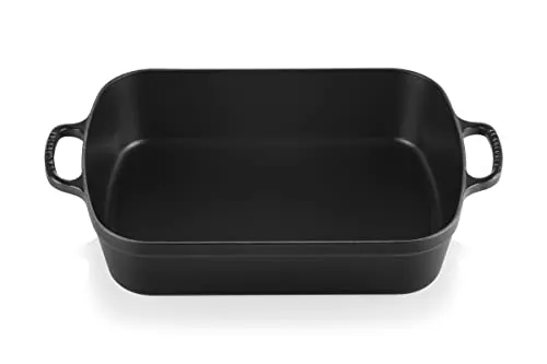 Le Creuset Signature Bratreine 37 cm - Gusseisen, Schwarz matt - Pfanne aus Gusseisen mit Easy-Grip-Griffen, ideal für gleichmäßiges Garen und Backen. Ofenfest und spülmaschinengeeignet, perfekt für alle Herdarten.