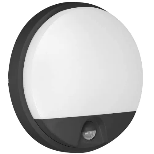 Advitit Agat Moderne Außenlampe mit Bewegungsmelder 4000K IP54 - Lampen mit 1100 Lumen, energieeffizient und ideal für Garten oder Terrasse. Der integrierte Bewegungsmelder schaltet das Licht nur bei Bedarf ein und spart Energie.