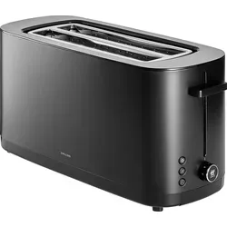 Zwilling 53009-001-0/53009-002-0 Langschlitz-Toaster, Edelstahlgehäuse, Stoppfunktion, Auftaufunktion - Schwarz