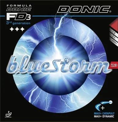 Donic Belag Bluestorm Z3 rot 2,1 mm - Erleben Sie mit dem Donic Bluestorm Z3 eine neue Dimension des Tischtennisspiels. Der spezielle Schwamm sorgt für beeindruckende Dynamik und präzise Offensivschläge. Ideal für passionierte Spieler, die ihren Stil verfeinern möchten.