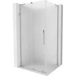 Mexen Velar L Duschkabine mit Schiebetür 120 x 80 cm - Mattglas & Chrom - Hochwertige Mexen Velar L Duschkabine mit Schiebetüren, 120 x 80 cm, aus 8 mm gehärtetem Glas. Modernes Design mit Eisblumen-Optik und schützender Beschichtung für eine einfache Pflege.