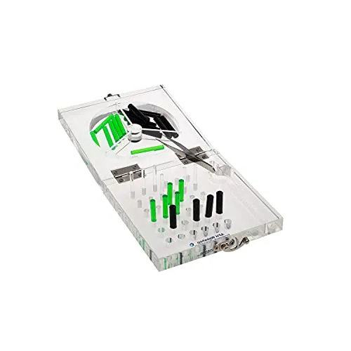 AFH-Webshop 1453402 Feinmotorik Ubungsboard aus Acryl/Steckbrett/Stecktafel/Therapie Ergotherapie, 16 x 16 cm