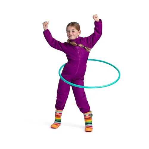 Trespass Dripdrop Kinder Regen-Overall (128) - Hell-Lila - Wasserabweisender Regen-Overall mit fixierbarer Kapuze und elastischen Bündchen. Ideal für nasse Tage, schützt zuverlässig und sorgt für hohen Tragekomfort.