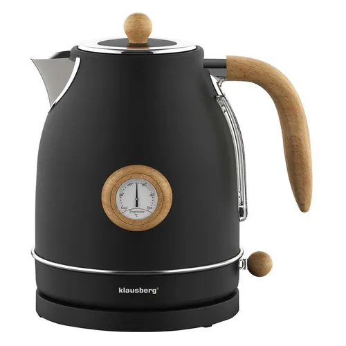 Klausberg KB-7907 Retro Wasserkocher 1,7L mit Thermometer - Wasserkocher in stilvollem Retro-Design, mit integriertem Thermometer für präzise Temperaturkontrolle, ideal für Teeliebhaber.