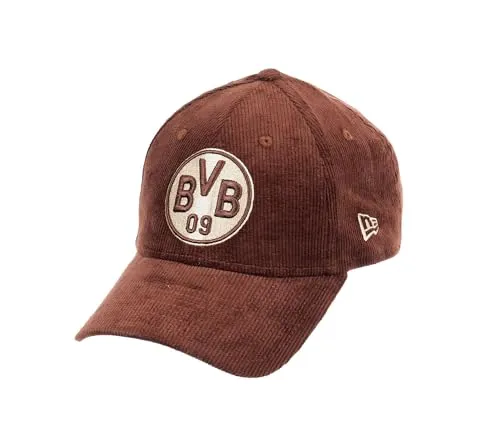 New Era BVB 09 Borussia Dortmund Cord Cap - Verstellbare 9Forty Einheitsgröße - Stylische Cap im Cord-Design von Borussia Dortmund | Verstellbarer Strapback-Verschluss für optimalen Sitz | Hochwertige Verarbeitung und langlebiges Material für täglichen Tragekomfort