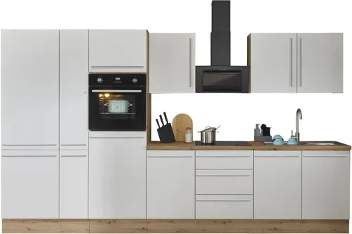 KOCHSTATION Küchenzeile Florida, Breite 360 cm, wahlweise mit E-Geräten,Softclose für Türen/Schubkästen