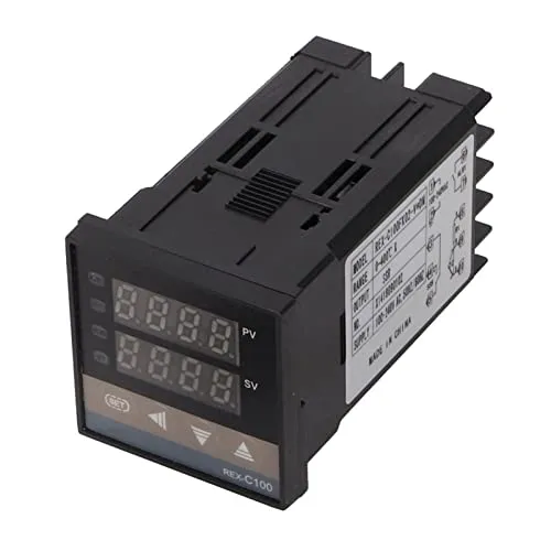 REX-C100 PID Temperaturregler 110-240V AC Digitaler Thermostat mit K-Typ Thermoelement SSR Relais für Heizung Inkubator Ofen 0-400°C