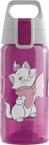Sigg - Trinkflasche Kinder - Viva One Disney - Marie - Für Kohlensäurehaltige Getränke Geeignet - Auslaufsicher - Spülmaschinenfest - BPA-frei - Sport & Schule - Pink - 0,5L