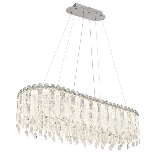 Globo Lighting Hängeleuchte Metall verchromt mit Fernbedienung - Moderne Hängeleuchte aus verchromtem Metall, inklusive Fernbedienung für dimmbare Helligkeit und Nachtlichtfunktion. Perfekt für stilvolle Beleuchtung und Dekoration in jedem Raum.