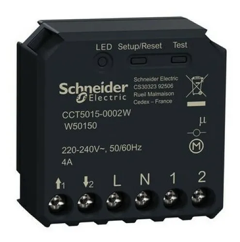 Schneider Electric Schaltaktor Wiser 1fach UP - Unterputz-Schaltaktor für Wiser-Haussteuerung, schaltet bis zu 2200 W, Zigbee-kompatibel, APP-Steuerung und Automatisierungen für ein smartes Zuhause.