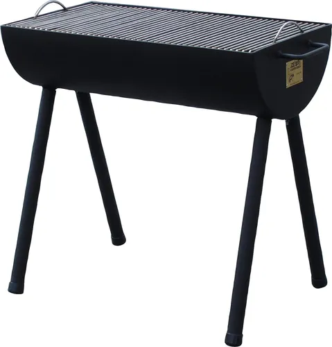 Rumo Barbeque JOEs Half Barrel Grillwanne mit Edelstahlrost JS-33640 - Standgrill mit hochwertigem Edelstahlrost, ideal für Grillabende und Gartenpartys – einfaches Grillen für Freunde und Familie.