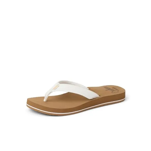 Reef CUSHION Zehentrenner Damen - Vegan & Komfortabel - Sandalen aus veganem Kunstleder mit weichem EVA-Fußbett für höchsten Tragekomfort, ideal für einen entspannten Sommertag.