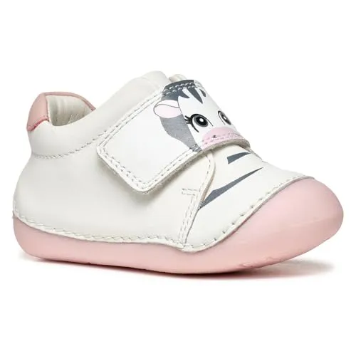 Geox Baby-Mädchen B TUTIM B Sneaker, White/Rose, 21 EU