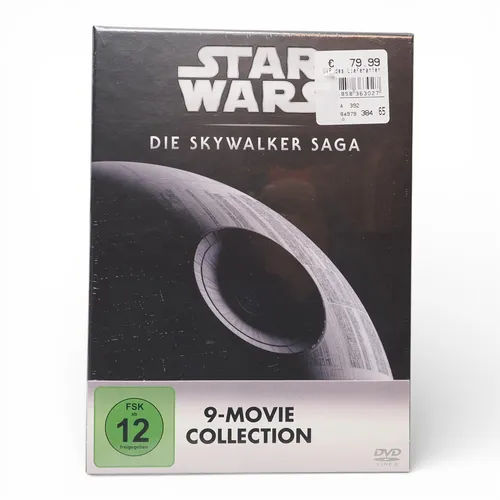 Star Wars 1-9 - Die Skywalker Saga [9 DVDs] - Epische Filmreihe über den Kampf zwischen Gut und Böse, ideal für Sci-Fi-Fans und Familienunterhaltung, freigegeben ab 12 Jahren.