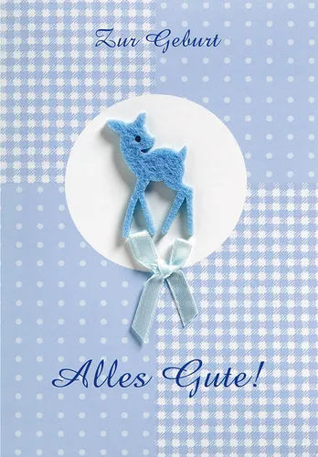 Geburt - Baby - Glückwunschkarte im Format 11,6 x 16,6 cm - Anlass/Spruch: Zur G