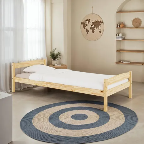 IDIMEX Massivholzbett BORIS - Massivholzbett aus Kiefer, ideal für Kinder und Jugendliche, in natürlicher Farbe, bietet Stabilität und zeitloses Design für jedes Kinderzimmer.