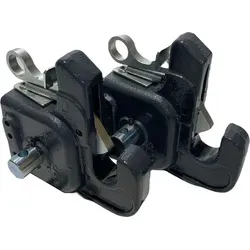 Set Automatik Unterlenker Fanghaken Kat.1 - Handgartengeräte-Zubehör: 2 Stück Automatik Unterlenker Fanghaken mit Anbausatz für einfaches und schnelles Wechseln von Anbaugeräten an Traktoren.
