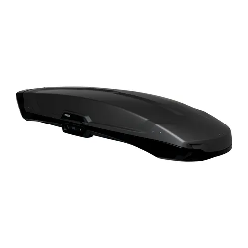 Thule Dachbox Vector - Graue, matte Autobox für Reisen - Gepäckträger mit 430 Litern Volumen, beidseitig öffnend und wasserbeständig. Ideal für Reisen, Camping und Outdoor-Aktivitäten.