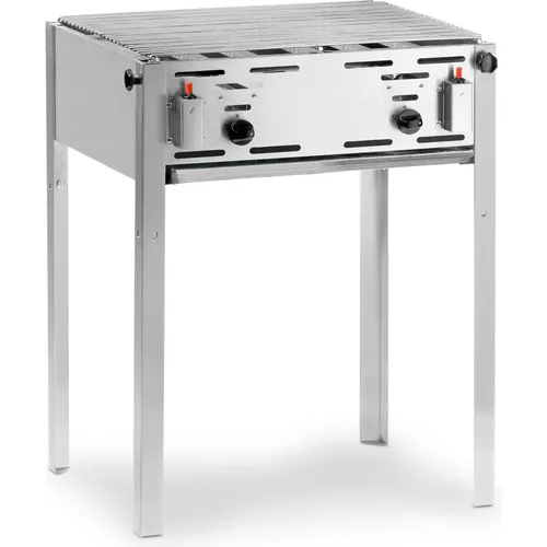 Hendi Gas-Grill Edelstahl Grill-Master Maxi 11,6 kW - Gastronomie-Grill mit 1 Herdplatte und 590x480 mm Grillfläche aus Edelstahl, ideal für professionelle Anwendungen und hohe Leistung von bis zu 20 kW.