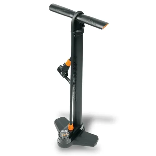 SKS GERMANY AIR-X-PRESS 8.0 Standpumpe - Luftpumpen mit MULTI-VALVE-Ventilkopf, präzise Druckkontrolle bis 8 bar, sicherer Halt und angenehme Haptik für komfortables Pumpen, Made in Germany.