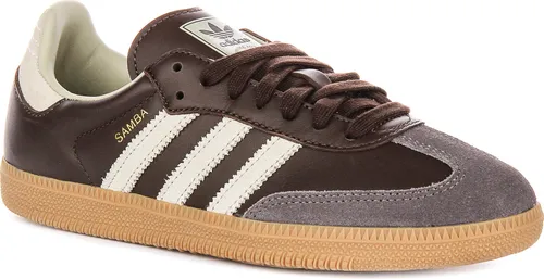 adidas Samba OG Brown Putty Grey - 36 2/3 - Klassischer Sneaker von adidas in Braun mit grauen Akzenten. Ideal für jeden Anlass, kombiniert Stil und Komfort dank bequemer Innensohle und robuster Gummisohle.