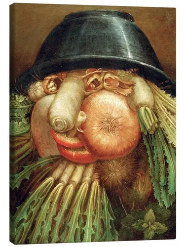Posterlounge Wandbild Der Gemüsegärtner oder Ein Scherz mit Gemüse, Giuseppe Arcimboldo, erhältlich als Poster, Leinwandbild, Wandsticker oder Acrylglasbild