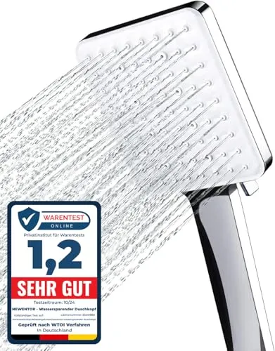 Regendusche XXL Hochdruck - 6 Strahlarten für Ihr Badezimmer - Duschbrausen & -köpfe mit Hochdruckfunktion und 6 Strahlarten; ideal für ein entspannendes Duscherlebnis und zugleich wassersparend.