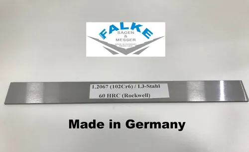 Messerstahl Werkzeugstahl Damast 1.2067 (102Cr6) / Klingenstahl 1000 x 31 x 3 mm