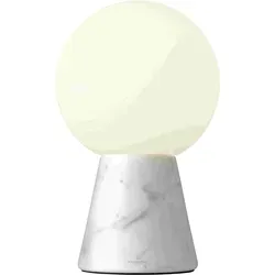 Villeroy & Boch CARRARA Tischleuchte - Elegante Tischleuchte aus weißem Glas und Marmor, 3W LED, perfekte Beleuchtung für stilvolle Wohnräume mit einer Höhe von 29,5 cm.