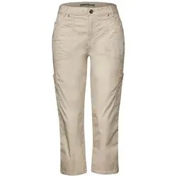 3/4-Hose STREET ONE "Style Yulius" für Damen, Gr. 38 - Stoffhosen im Cargo-Style, schmal geschnitten mit pflegeleichtem Material aus 98% Baumwolle und 2% Elasthan. Ideal für vielseitige Outfits von lässig bis schick.