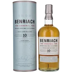 Benriach 10 Years Single Malt Scotch Whisky in Geschenkbox - Whisky, 10 Jahre gereift, vollmundig und fruchtig, ideal als Geschenk für Whisky-Liebhaber.