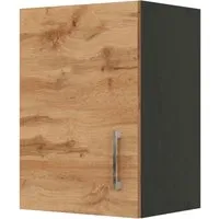 Held Möbel Hängeschrank Sorrento 40 x 34 x 57 cm - Badezimmerschrank mit reversibler Türmontage für flexible Planung, elegantes Design in Eiche hell matt und optimaler Stauraum für Küchengeräte.