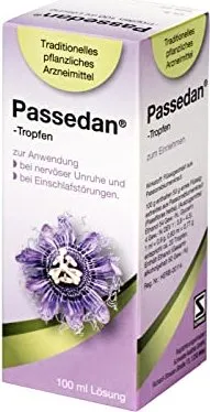 Passedan Tropfen 100 ml - Beruhigende Wirkung bei Nervosität und Einschlafstörungen - Pflanzliches Arzneimittel mit Passionsblumenkraut, ideal für innere Ruhe und leichteres Einschlafen, Tag und Nacht anwendbar.