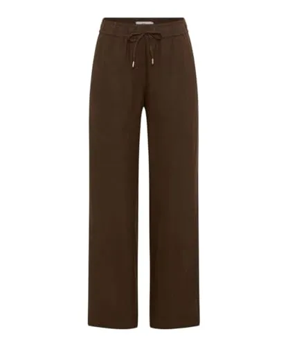 Brax Damen Marlenehose Style FARINA COFFEE, dunkelbraun, Gr. 44 - Elegante Marlenehose aus hochwertiger reiner Baumwolle, ideal für stilvolle Anlässe und den Alltag. Bequemer Sitz und modischer Wide Leg Schnitt garantieren einen tollen Look.